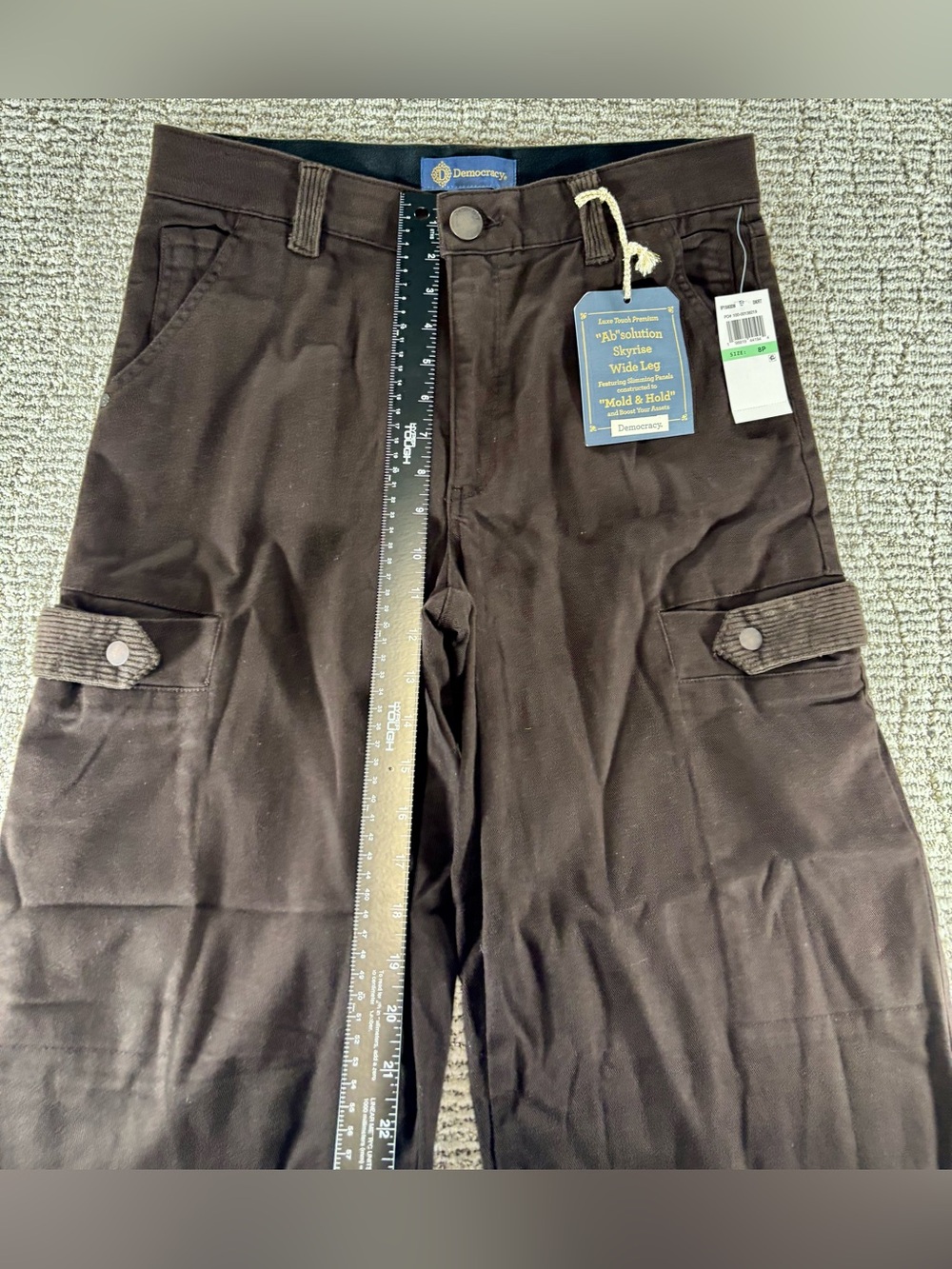 NWT Democracy Ab-solution Women’s Size 8P Brown Skyrise Wide Leg Pants - Picture 4 of 11